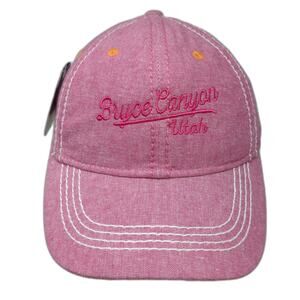 ACE USA Snapback Hat Pink One Size Bryce Canyon Utah Gingham Underbrim Cotton